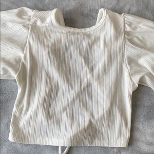 White cropped Blouse